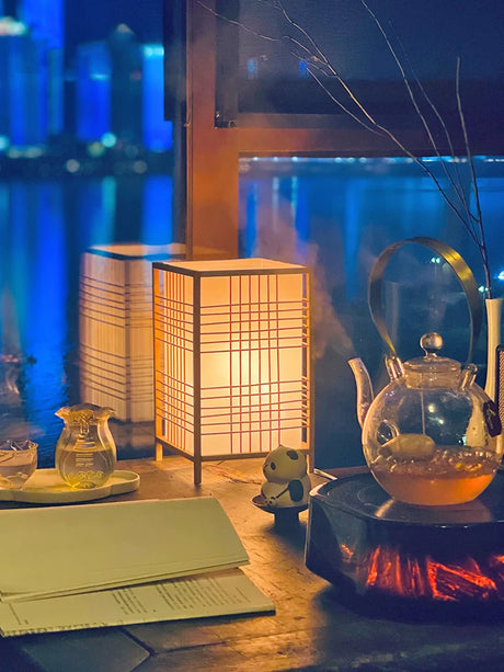 Bamboo Woven Products Simple Bedroom Study Table Lamp Bedside Table Lamp Bamboo art Warm Decoration Desktop Japanese Table Lamp