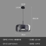 Zhongshan glass lighting fixtures Nordic modern minimalist  bar counter restaurant chandelier living room art designer iron