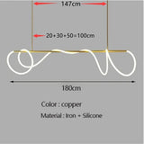 Modern Long Hose Led Art Ceiling Chandelier For Dining Room Kitchen Bar Pendant Lighting Suspension Design Lusters Luminaires