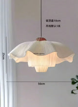 Nordic French Cream Style Petal Pendant Light - Romantic Flower Ceiling Chandelier Lamp Fixture for Living Room, Master Bedroom & Home Decor