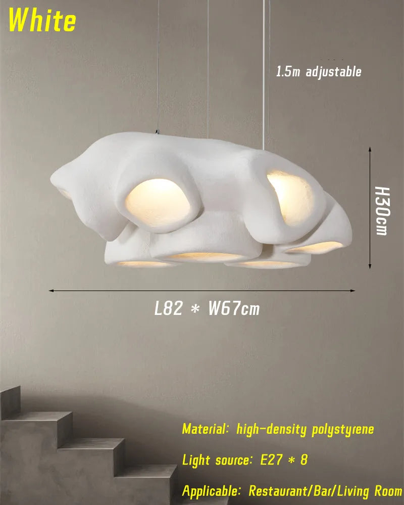 Nordic Living Room Wabi -Sabi Chandelier Minimalist Designer Dining Room Decoration Lamp Bar Restaurant Cafe&#39;s LED Pendant Lighting