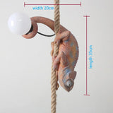 Retro Industrial Monkey Resin Pendant Light - Creative Chameleon Animal Hanging Lamp