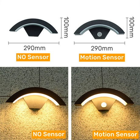 20W/36W Outdoor Modern LED Wall Lamp Motion Sensor Waterproof IP65 Front Door Garden Sconces Porch Landscape Decors Wall Lighting