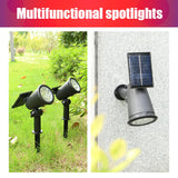Highlighted Solar Lawn Lights Outdoor Landscape 9 Led Spotlights Ip65 Waterproof Upgraded Solar Powered Wall Lamp Villa Garden