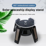 Airship UFO 360-Degree Electric Rotating Display Stand - Solar & Battery Dual-Use Turntable