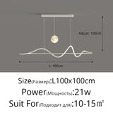 Modern Led Pendant Lights Chandelier For Dining Table Living Room Kitchen Bar Counter Creative Moon Hanging Lamp Home Decor Lamp
