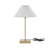 Lighting & Light Fixtures Lamps Table Lamps Home Decor Collection Brass Table Lamp with Pleated Shade, 21"H