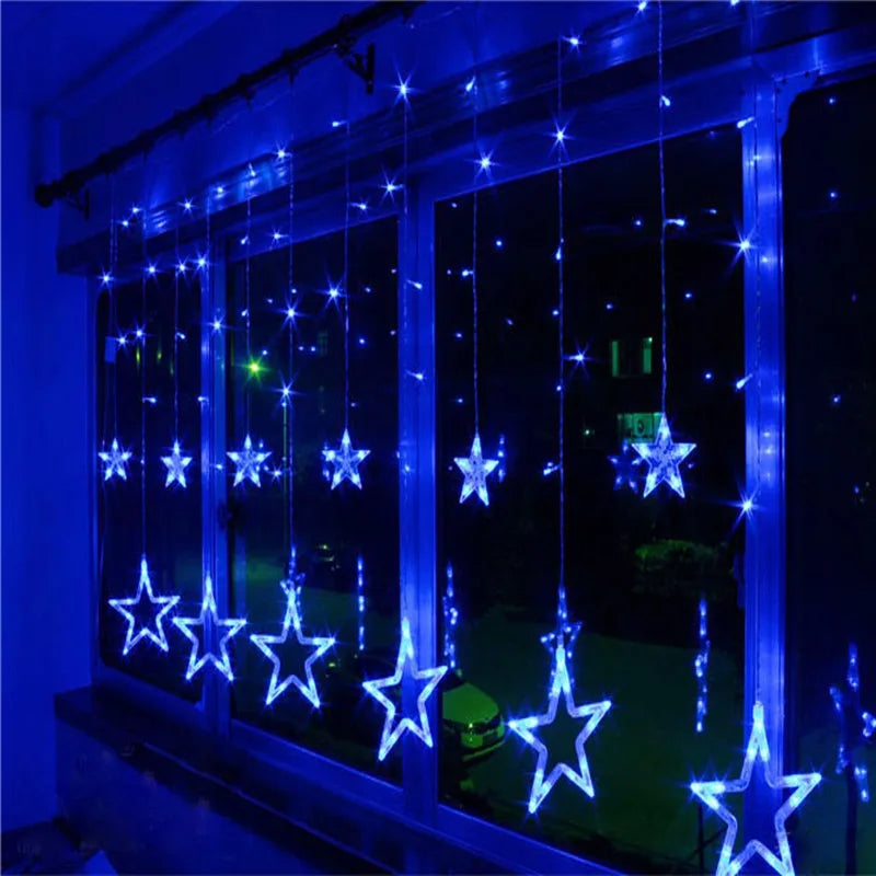 Christmas Balls Santa Claus Led Garland Curtain Lights Christmas Decorations for Home New Year 2023 Gifts Navi dad Tree Xmas Gift