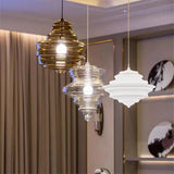 Italian Designer Industrial Water Grain Galss Glass Lamp Dining Room Hanging Lights Staircase Kitchen Island Lighting