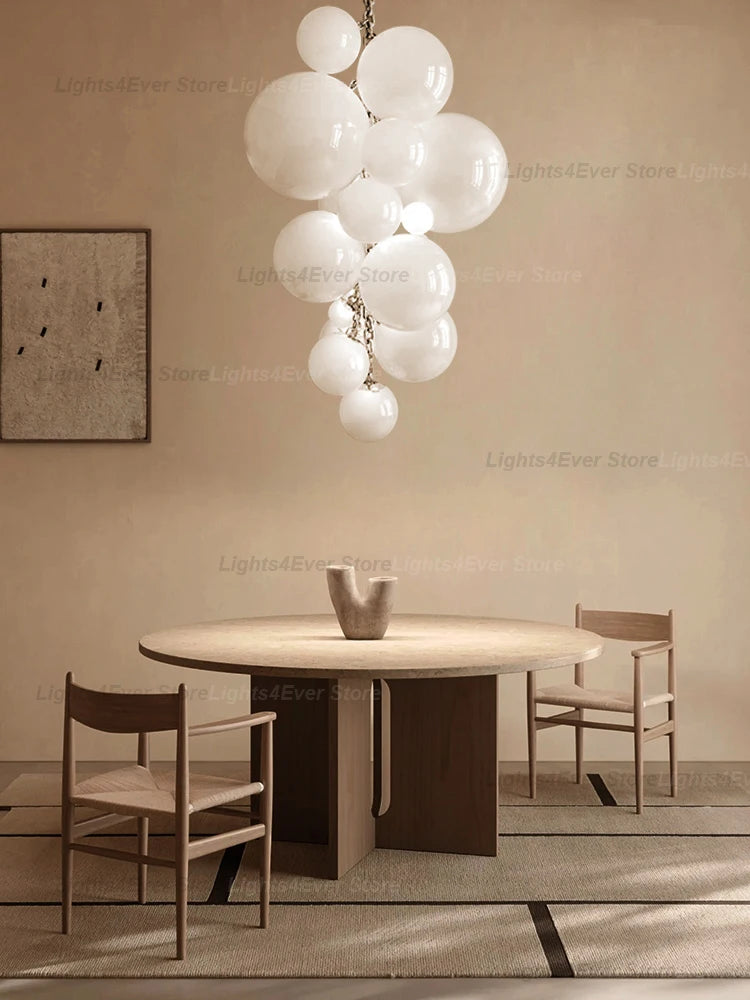 2025 New Trend Purple Glass Grape Ball Art Ceiling Chandeliers Hanging Lamps Suspension Luminaire Lampen For Living Room