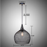 Electroplating modern  metal cage pendant lamp,vintage  rose gold birdcage creative hanging lamp for restaurant living room