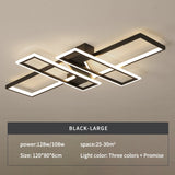 Modern LED Chandeliers Lighting Fixtures for Living Room Bedroom Kitchen Home With Remote Control Black Lustre Ceiling Lamp