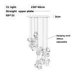 2026 New Trend Home Decoration Geometric Glass G9 LED Chandelier Lighting Lustre Para Sala Estar For Living Room Dinning Room