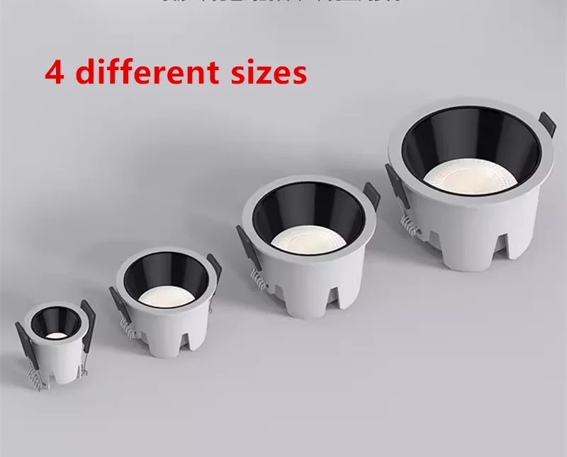 New Nordic Recessed LED Downlight 110V-240V Dimmable Ceiling Lamp 5W7W9W12W15W20W24W CRI 98 Anti Glare COB Spot Lights For Home