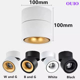 Surface Mounted Rotating Anti Glare Dimmable LED Downlight 24W/20W/15W/10W COB Ceiling Lamp Spot Light AC90-260V Indoor Lighting