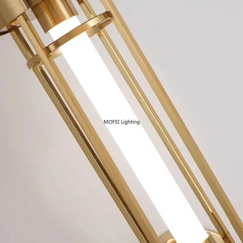 Nordic Iron Acrylic High End Golden Led Wall Lamp for Bedroom Villa Dining Living Room Home Decor Sconce Lighting Fixtures