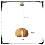 Bamboo Pendant Lamp Hand Knitted Chinese Style Weaving Hanging Lamps 18/19/30cm Restaurant Home Decor Lighting Fixtures