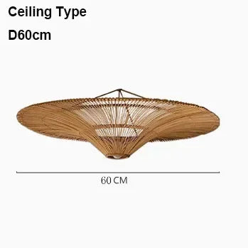 Japanese retro Wabi sabi pendant lamp restaurant Southeast Asian handmade rattan lamp home decoration living room bedroom lamp