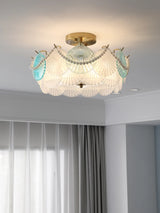 French Lamp Cream Wind Lamps Modern Simple Children's Room Bedroom Lamp Ceiling Lamp Net Red Shell Lamp 2023 New Light Luxury