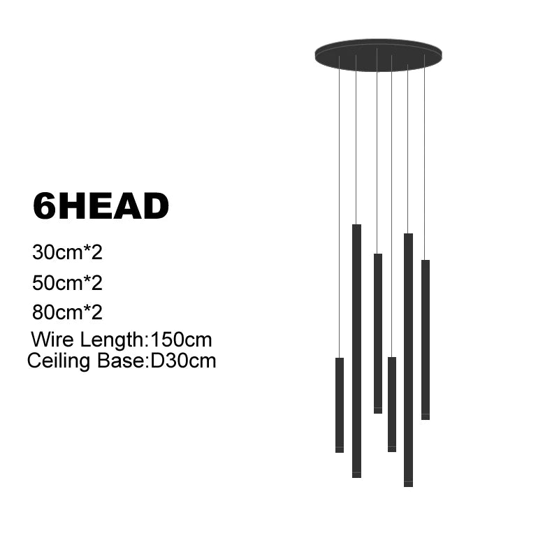 LED Chandeliers For Living Room Stairs Modern Luxury Pendtant Light Villa Attic Ceiling Lamp Hotel Interior Lightin Hanging Lamp