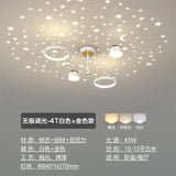 2025 New Chandeliers Romantic Starry Modern Ceiling Light Fixture 6 Lights White Creative Home Stepless Dimmable  Ceiling Lamp