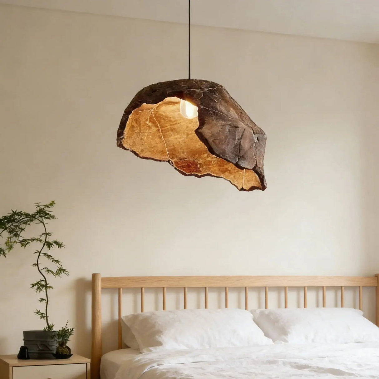 Wabi sabi Style Dried Lotus Flower Pendant Lamp Japanese Retro Zen Theme Decorative Hanging Light for Guesthouse Pendant Light