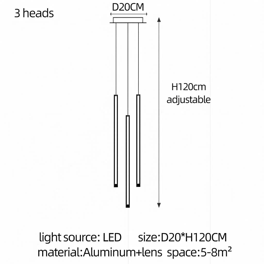 Modern Stair Chandelier Nordic Luxury Minimalist Pendant Light Villa Living Room Lighting LED Showroom Ceiling Lamps Chandelier