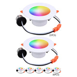 RGB Ceiling Light 85-265V Tuya Mesh Smart LED Downlight 10W Bluetooth-compatible Colour Changing Lamp 2700-6500K APP Control E26