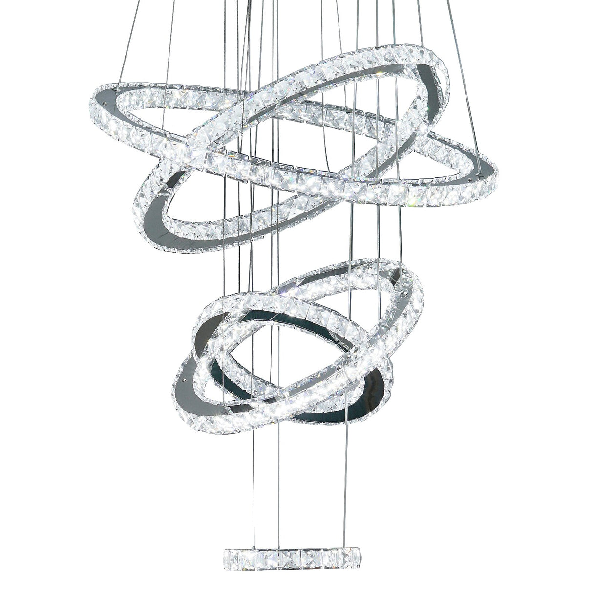 Modern Luxury Led Crystal Chandelier Hanging Lighting Crystal Lustre Pendant Lamparas Ceiling Fixtures Luminaire for living room