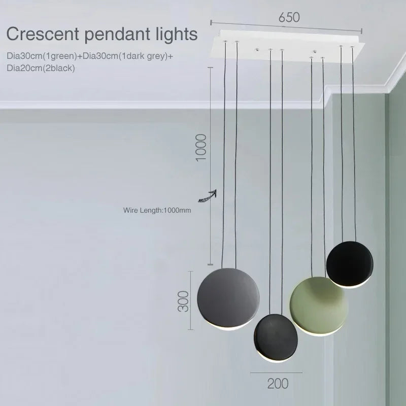 Scandinavian LED Chandelier - Modern Nordic Pendant Lamp for Dining & Kitchen