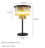 Gray Crystal Floor Lamps Luxury Led Home Decoration Amber Standard Light Living Room Bedside Appliance Standing Lighting 2025