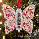 Money Storage Christmas Tree Hanging Ornament Clear Piggy Bank Christmas Decoration 2026 Cash Slot Hanging Pendant Navidad Decor