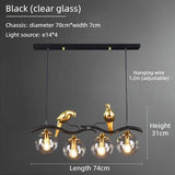 Nordic LED Glass Chandelier Modern Creative Bird Restaurant Dining Table Glass Pendant Light Living Room Bar Counter Decoration