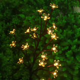 Solar Cherry Blossom Ground Lamps - Waterproof Outdoor LED Garden Flower Lights