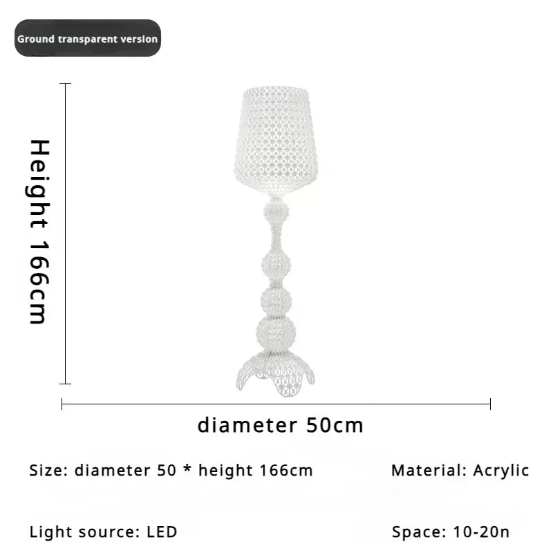 Italian Kartell living room floor lamp designer,artistic decoration,hollowed out internet famous ornament,ins style bedroom lamp
