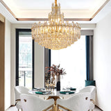 LED Luxury Light Fixture Lustre Crystal Ceiling Chandeliers Hanging Lamps Modern Decor High-end Home Appliance for Dining Room