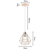 Industrial Pendant Light Led Adjustable Hanging Lamp Shade for Home Kitchen Metal Cage Pendant Lighting for Island Dining Room
