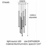 Modern Stair Chandelier Nordic Luxury Minimalist Pendant Light Villa Living Room Lighting LED Showroom Ceiling Lamps Chandelier