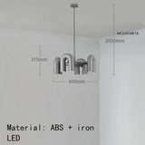 Nordic Creative U Shaped Pendant Light Restaurant Living Room Bedroom Personalized Minimalist Led Designer Decorative Chandelier