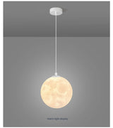 Modern LED Lunar Ceiling Chandelier Planet Shaped Moon Living Dining Room Pendent Lamp Home Decors Hanging Light Luster Fixtures