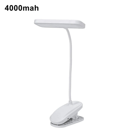 360° Flexible Study Table Lamp with Clip USB Rechargeable Desk Lamp Bedside Night Light for Bedroom Study Reading Office Work