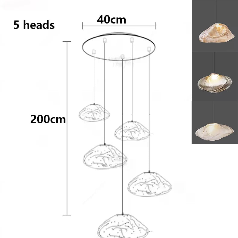 Modern home decoration led light, stair chandelier, living room hanging light, dining room chandelier, indoor lighting