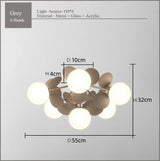 Modern Full Spectrum Ceiling Light - Colorful Bubble Lamp for Living Room