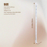 LED 50CM 12V 36 LED 5050 SMD Hard Strip Bar Light Aluminum Rigid White