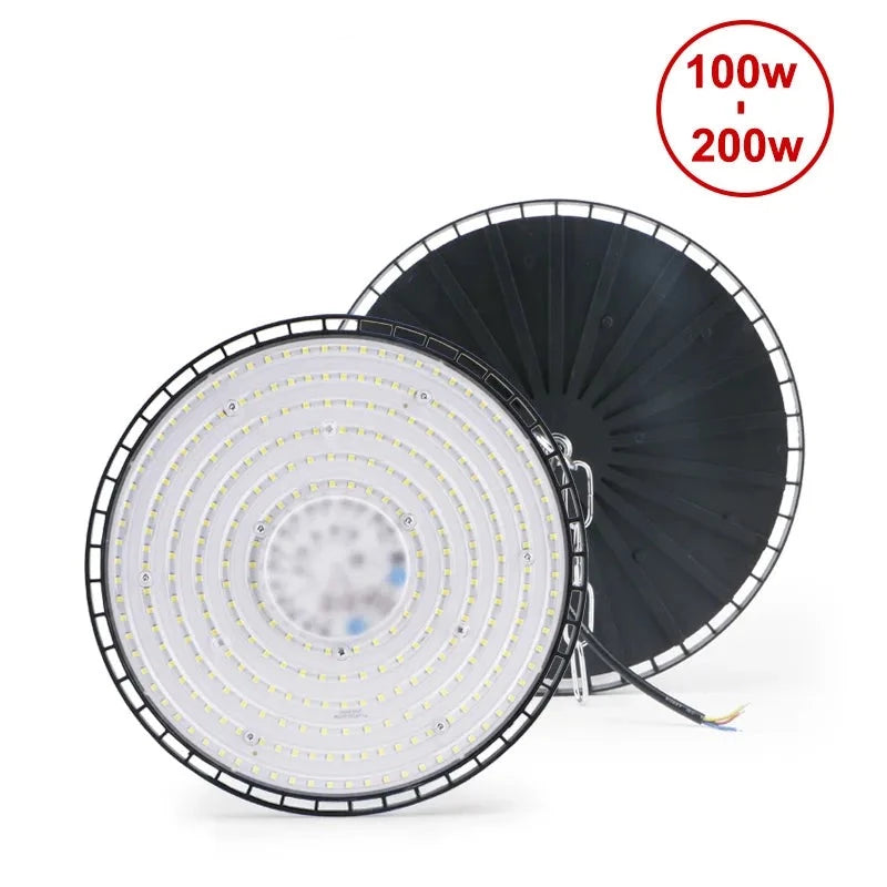 High Bay Light 100W 150W 200W UFO LED 220V 6000K Waterproof IP65 Warehouse Garage Light Super Bright Industrial Lighting