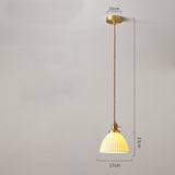 White Ceramic Brass Pendant Lights Fixtures Restaurant Bedroom Bedside Nordic Japanese Style Hanging Lamp LED Hanglampen