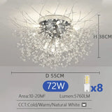 Modern Luxury Living Room Crystal LED chandelier Dandelion Firefly Bedroom Light Lighting Ceiling Pendant Lamp Home Decoration
