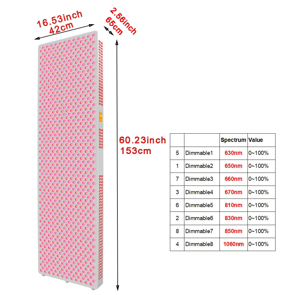 Red Light Therapy RLPro1000 630,650,660, 670, 810, 830, 850,1060nm light Touch Screen Red Light Therapy panel Large Near infrared light with stand