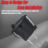 20mm Round Rocker Switch - 12V SPST ON-Off Toggle for Car RV Boat