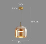 Zhongshan glass lighting fixtures Nordic modern minimalist  bar counter restaurant chandelier living room art designer iron